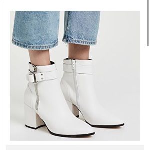 White Leather Steven by Steve Madden boots